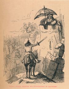 Prince Arthur requires his Grandmother to surrender c1860, (c1860). Creator: John Leech
