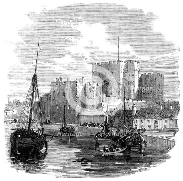 Prince Arthur's visit to the Isle of Man: Castle Rushen, 1869. Creator: Unknown.