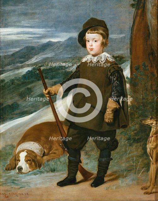 Prince Balthasar Charles as a Hunter, between 1635 and 1636. Creator: Diego Velasquez.