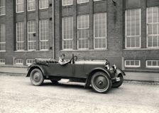 Prince Bertil as a trainee at the Thulin car factory, Landskrona, Sweden 1928. Creator: Unknown