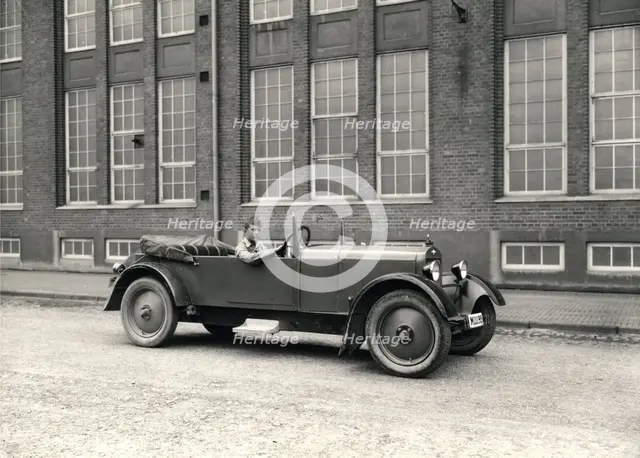 Prince Bertil as a trainee at the Thulin car factory, Landskrona, Sweden 1928.  Creator: Unknown.