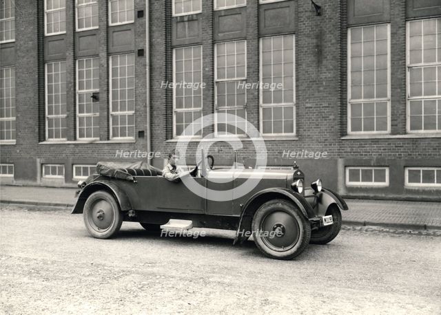 Prince Bertil as a trainee at the Thulin car factory, Landskrona, Sweden 1928.  Creator: Unknown.