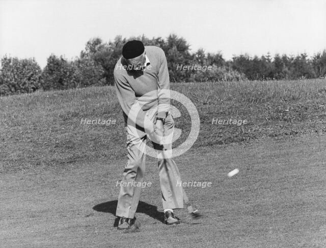 Prince Bertil of Sweden playing golf, Båstad, Sweden, 1973. Artist: Unknown