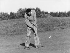 Prince Bertil of Sweden playing golf, Båstad, Sweden, 1973. Creator: Unknown