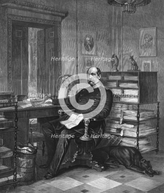 'Prince Bismarck in his study', 1875. Artist: Unknown.