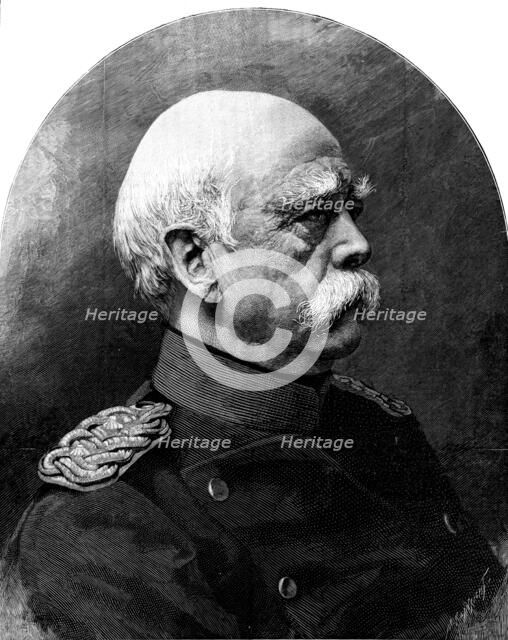 Prince Bismarck, late Prussian Minister of Foreign Affairs and Chancellor of the German Empire, 1890 Creator: Unknown.