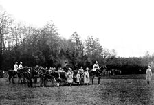 Prince Bismarck's Eightieth Birthday: visit of the German Emperor to the Prince, Friedrichsruh, 1895 Creator: Strumper & Co