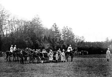 Prince Bismarck's Eightieth Birthday: visit of the German Emperor to the Prince, Friedrichsruh, 1895 Creator: Strumper & Co