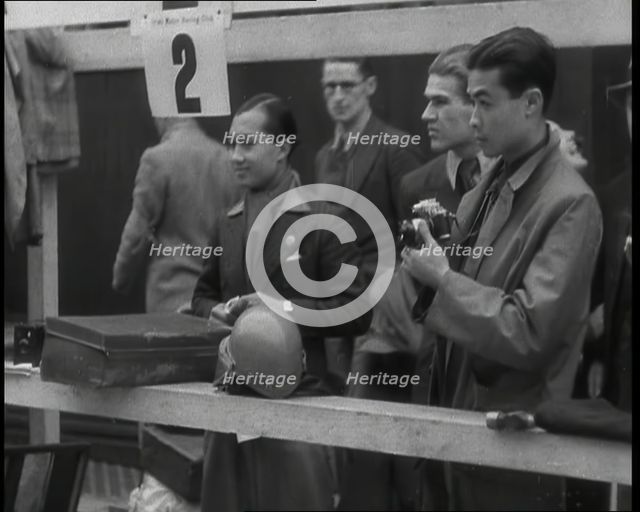 Prince Bira of Siam Taking Photos, 1936. Creator: British Pathe Ltd.