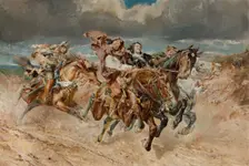 Prince Boguslaw Kidnapped by Kmicic, 1906. Creator: Stanislaw Batowski-Kaczor