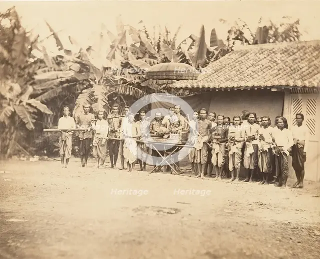 Prince Cambodgien et son Cortège, 1866. Creator: Emile Gsell.