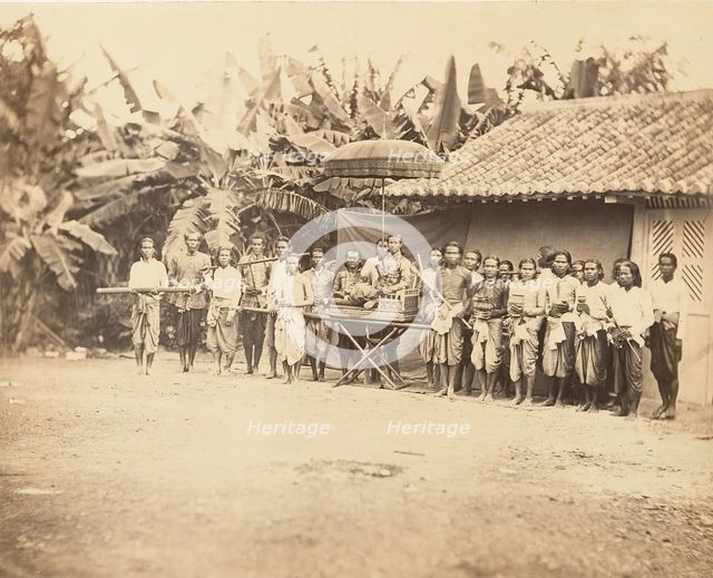 Prince Cambodgien et son Cortège, 1866. Creator: Emile Gsell.