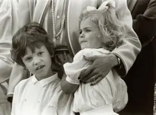 Prince Carl Philip and Princess Madeleine of Sweden, 1986. Creator: Unknown