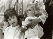Prince Carl Philip and Princess Madeleine of Sweden, 1986. Creator: Unknown