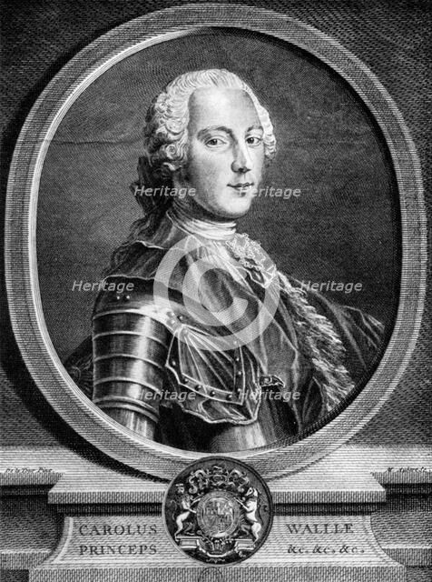 Prince Charles Edward Stuart, commonly known as Bonnie Prince Charlie, c1740s. Artist: M Aubert