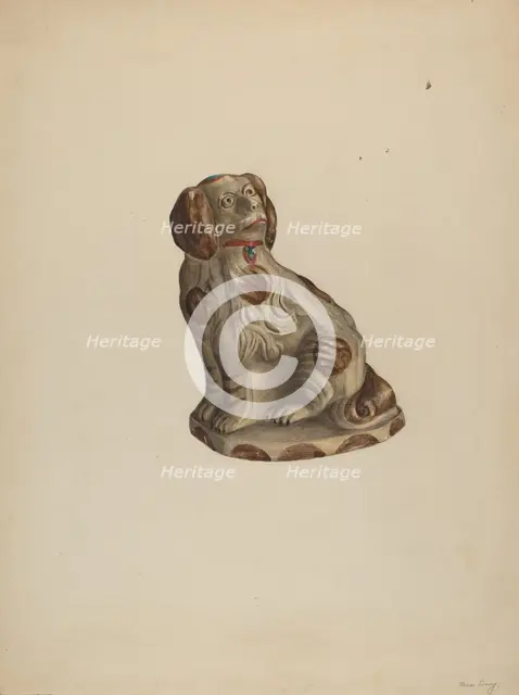 Prince Charles Spaniel, c. 1938. Creator: Mina Lowry.