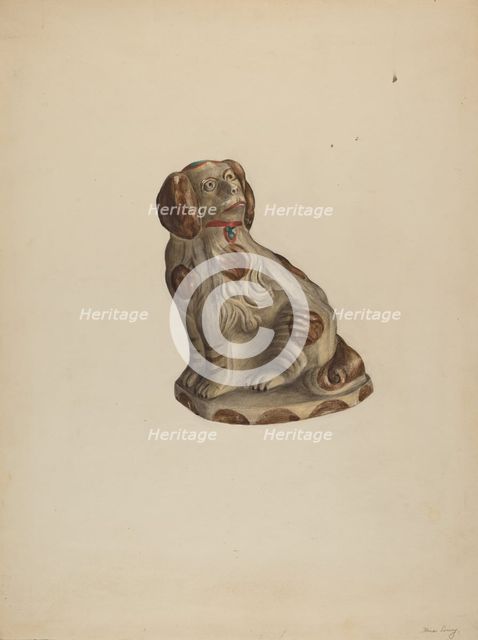 Prince Charles Spaniel, c. 1938. Creator: Mina Lowry.
