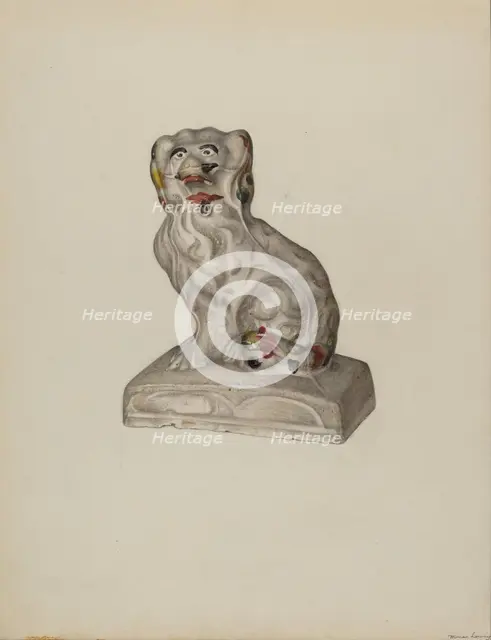 Prince Charles Spaniel, c. 1940. Creator: Mina Lowry.