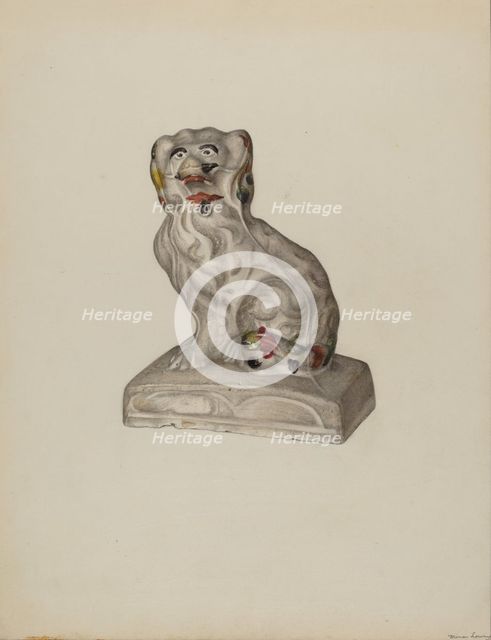 Prince Charles Spaniel, c. 1940. Creator: Mina Lowry.
