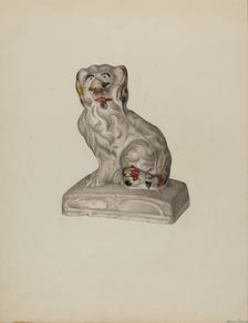 Prince Charles Spaniel, c. 1940. Creator: Mina Lowry