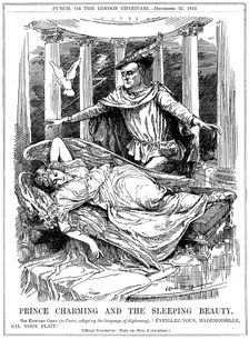 Prince Charming and the Sleeping Beauty 1912. Artist: Leonard Raven-Hill