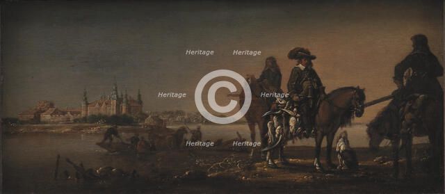 Prince Christian, the Heir Apparent, Hunting Ducks at Nykobing Castle, 1639. Creators: KMS 1530 Monogrammist A.M., Andreas Magerstadt.