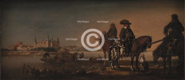 Prince Christian, the Heir Apparent, Hunting Ducks at Nykobing Castle, 1639. Creators: KMS 1530 Monogrammist A.M., Andreas Magerstadt.