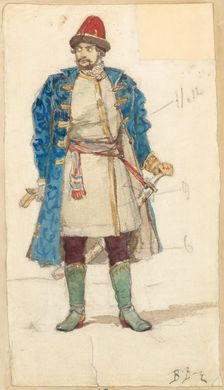 Prince. Costume design for the opera Rusalka by A. Dargomyzhsky