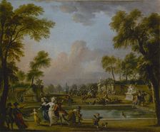 Prince de Lambesc entering the gardens of the Tuileries by force, 12 July 1789, c. 1789. Creator: Lallemand, Jean-Baptiste (1716-1803)