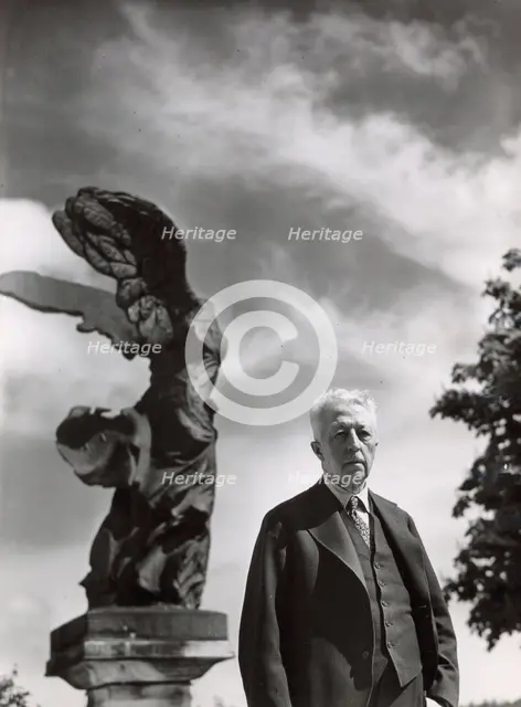 Prince Eugen of Sweden at his home, Waldemarsudde, Stockholm, 1930s. Creator: Karl Sandels.