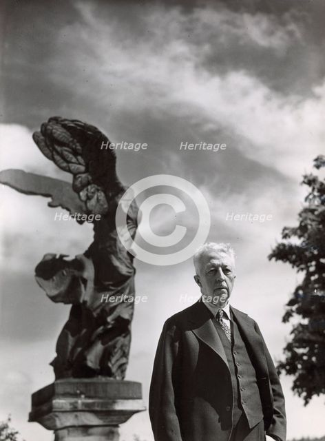 Prince Eugen of Sweden at his home, Waldemarsudde, Stockholm, 1930s. Creator: Karl Sandels.
