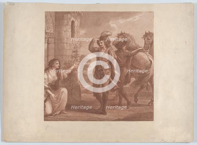 Prince Edmund, surnam'd Ironside and Algitha, 1786. Creator: Francesco Bartolozzi.