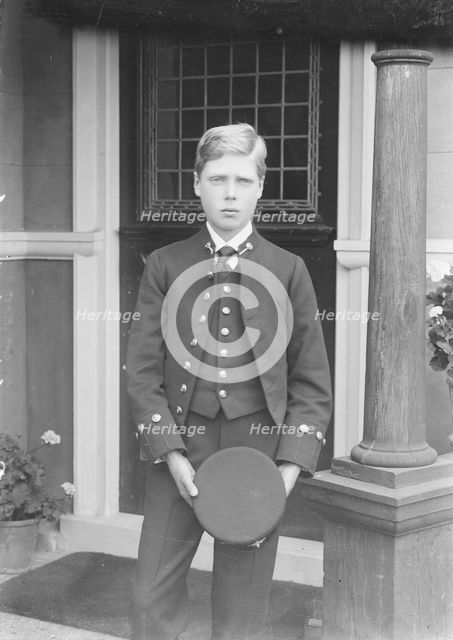 Prince Edward at the Royal Naval College, Osborne, Isle of Wight, c1909.  Creator: Kirk & Sons of Cowes.