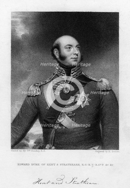 Prince Edward Augustus (1767-1820), Duke of Kent and Strathearn, 19th century.Artist: E Scriven
