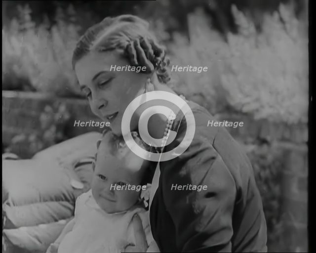 Prince Edward of Kent with His Mother, Marina, Her Royal Highness The Duchess of Kent, 1936. Creator: British Pathe Ltd.