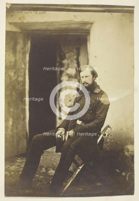 Prince Edward of Saxe Weimar, Taken on the Field, Crimea, 1855. Creator: Roger Fenton.