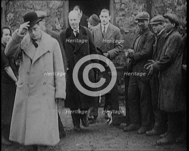 Prince Edward, Prince of Wales Leaving a Working Class Home in the North of England, 1929. Creator: British Pathe Ltd.