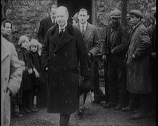 Prince Edward, Prince of Wales Leaving a Working Class Home in the North of England, 1929. Creator: British Pathe Ltd