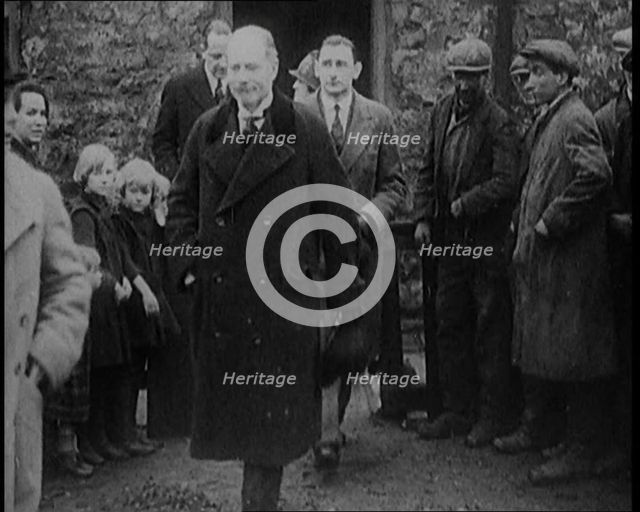 Prince Edward, Prince of Wales Leaving a Working Class Home in the North of England, 1929. Creator: British Pathe Ltd.
