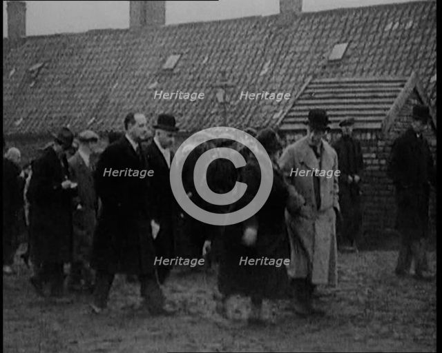 Prince Edward, Prince of Wales Walking Around a Village in the North of England, 1929. Creator: British Pathe Ltd.