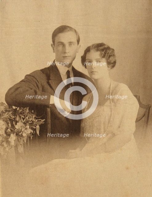Prince Felix Yusupov, Count Sumarokov-Elston and his wife, Princess Irina Alexandrovna of Russia, 19