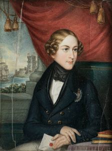 Prince Ferdinand of Saxe-Coburg and Gotha (1816-1885), as Ferdinand II, King of Portugal, c1836. Creator: Rungaldier, Ignaz (1799-1876)