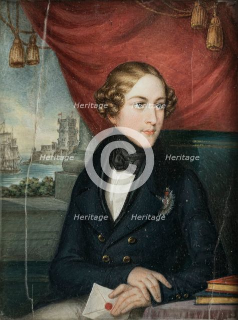 Prince Ferdinand of Saxe-Coburg and Gotha (1816-1885), as Ferdinand II, King of Portugal, c1836. Creator: Rungaldier, Ignaz (1799-1876).