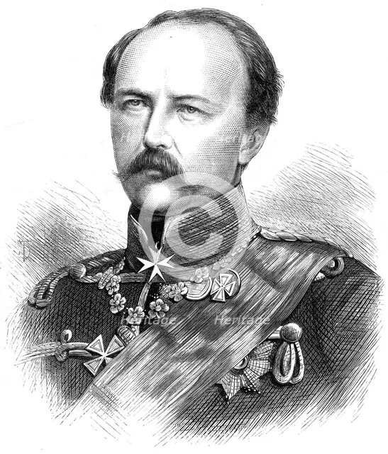Prince Frederick Charles Nicholas of Prussia (1828-1885), 1870. Artist: Unknown