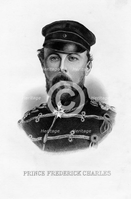 Prince Frederick Charles, Prussian field marshal, 19th century. Artist: Unknown
