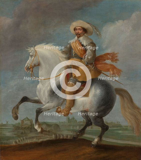 Prince Frederik Hendrik on Horseback outside the Fortifications of 's-Hertogenbosch, 1629, c.1632-c. Creator: Pauwels van Hillegaert I.