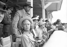 Prince Gustav Adolf visiting Jägersro racecourse, Malmö, Sweden, 1945. Creator: Otto Ohm