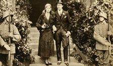 Prince Gustav Adolf of Sweden and Princess Sybille of Coburg drew together at their wedding in Nove Creator: Unknown