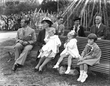 Prince Gustav Adolf, Princess Sibylla and children, Children's Day, Stockholm, Sweden, 1938. Creator: Unknown