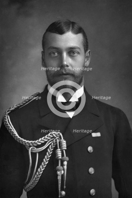 Prince George, the Prince of Wales and future King George V (1865-1936), 1890.Artist: W&D Downey